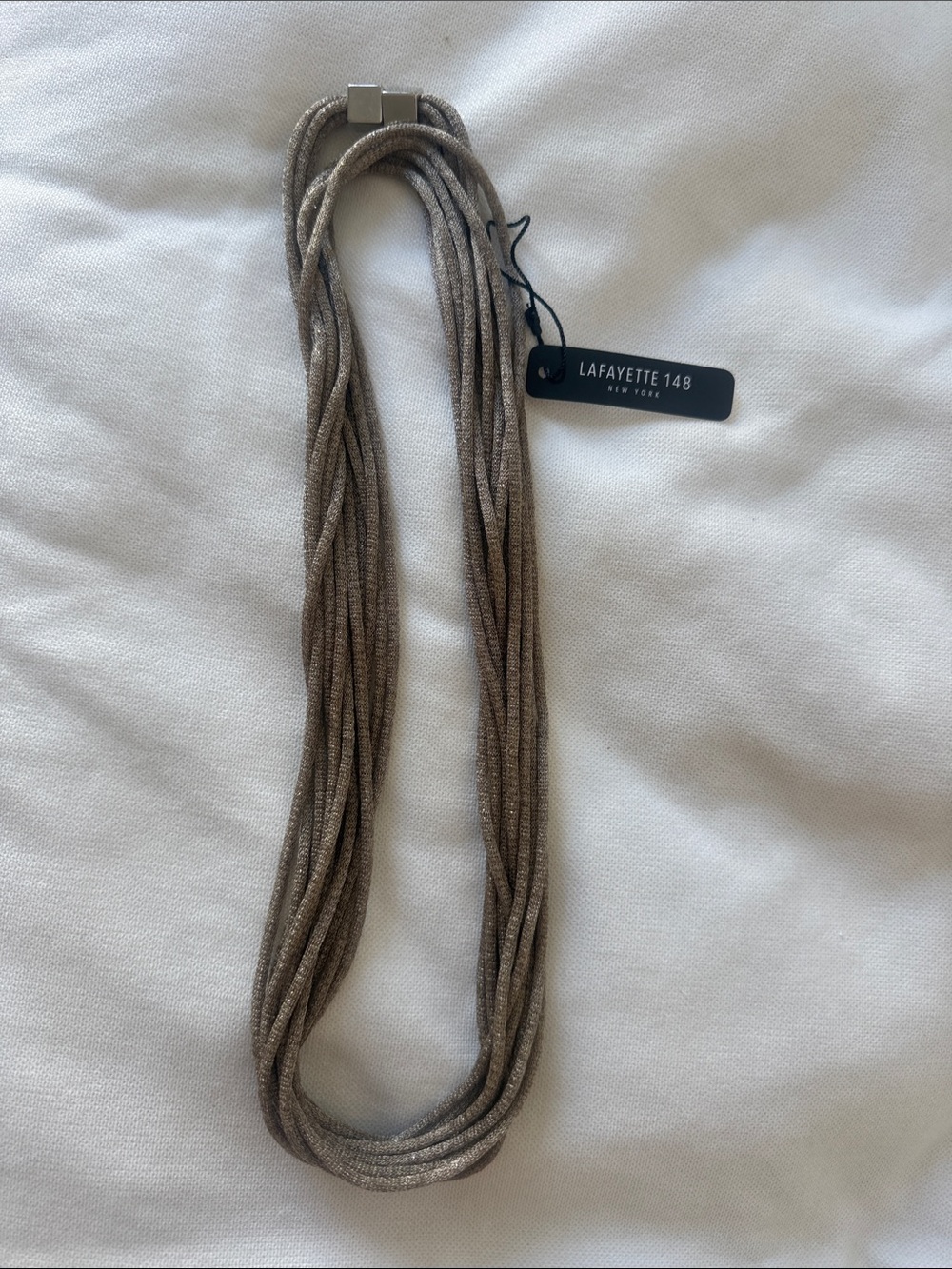 Lafayette 148 New York Multi-Strand Metallic Rope Necklace - Champagne Gold